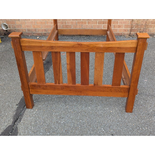 Wood Lexington Cherry Wood Twin Size Bedframe For Sale - Image 7 of 15