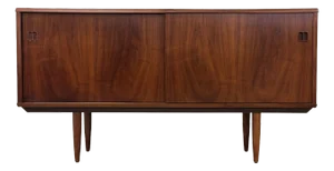 1950s Refinished Walnut Sideboard Credenza
