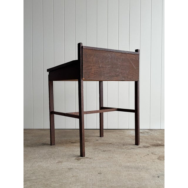 Antique 19th Century Oak Schoolhouse Writing Desk For Sale - Image 18 of 18