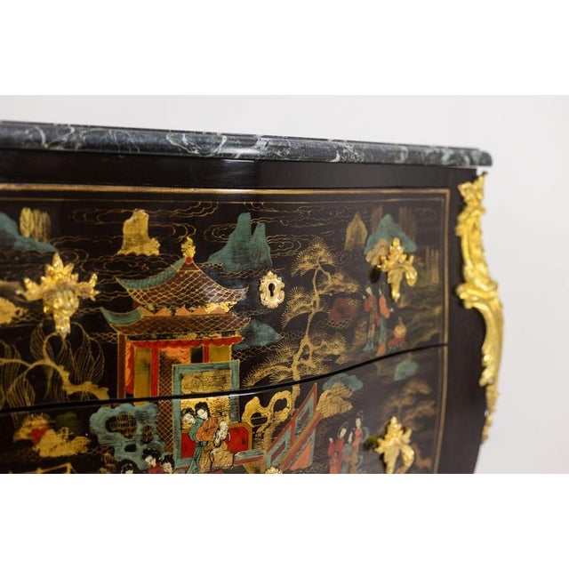 Louis XV-Style Lacquered Chest of Drawers, 1950s For Sale - Image 13 of 18