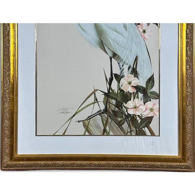 Late 20th Century ate 20th Century Art LaMay Signed Limited Edition Passion Plums Herons Gold Gilt Framed Giclee For Sale - Image 5 of 13