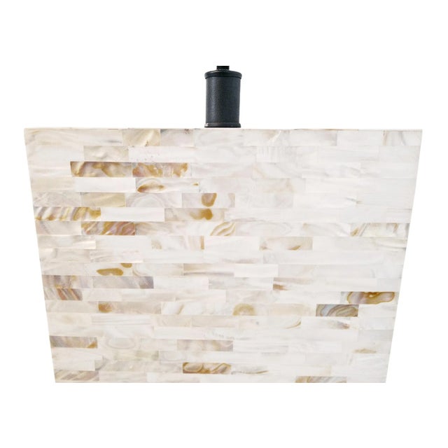 Contemporary Indian White Mother of Pearl Table Lamp Base For Sale - Image 4 of 5