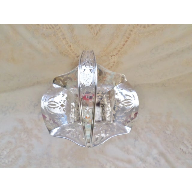 Antique Shreve, Crump & Low Pierced Sterling Silver Brides Basket For Sale - Image 4 of 13