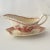 1950s Adams Mazara Red Pink Transferware Gravy Boat & Attached Underplate For Sale - Image 4 of 10