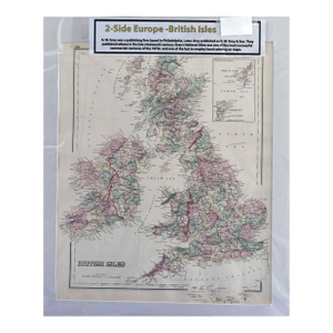 Antique o.w. Gray's 1870s British Isles & Europe (Two-Sided Map, 16" X 19"