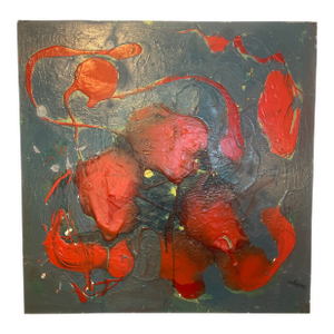 “Rino”, 36x36 In. Mid Century Modern, Abstract, Multi-Directional, Coa