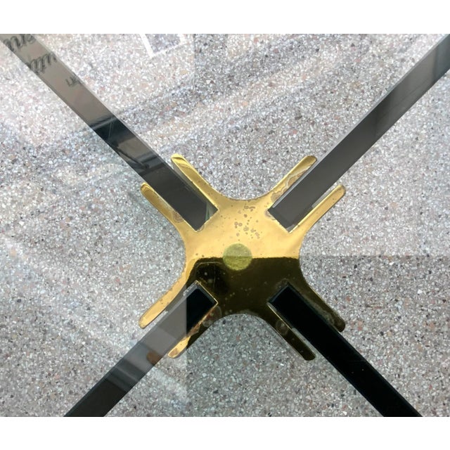 Mid 20th Century Mid 20th Century Mid Century Modern Glass Pedestal Base End Table For Sale - Image 5 of 11