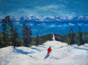 Winterscapes — Diamond Peak Run Original Oil on Gallery Wrapped Canvas