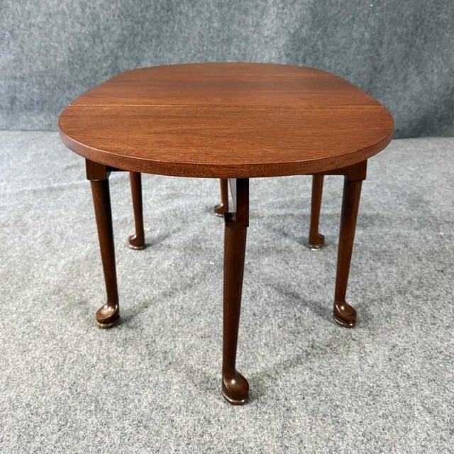 Late 20th Century Norris Reproduction Diminutive Solid Mahogany Gate Leg Table For Sale - Image 11 of 17