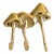 Brass Mushrooms Triple Wall Hook For Sale