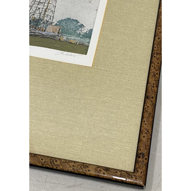 John Collette "Drilling" Original Drypoint Etching W/ Aquatint C.1980 For Sale - Image 11 of 13