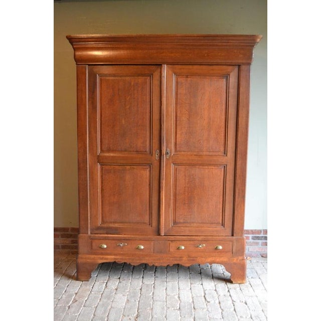 Antique Louis Philippe Oak Cabinet For Sale - Image 9 of 10