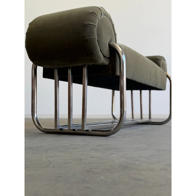 1990s Chrome Tubular Bauhaus Bench For Sale - Image 10 of 18