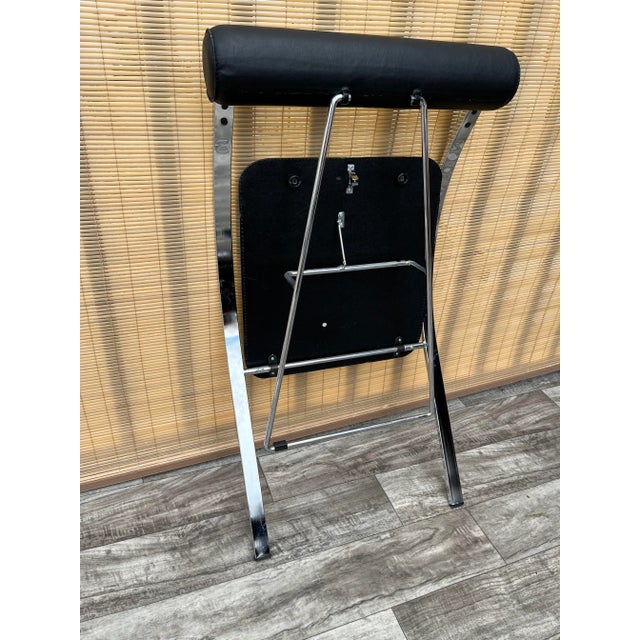 1990s Postmodern Folding Chair in the Rodney Kinsman'd Style. For Sale - Image 9 of 13