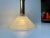 Italian Art Deco Revival Pendant Lamp in Brass and Glass, 1970s For Sale - Image 3 of 9