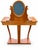 Wood Cherrywood Console Dressing Table with Adjustable Oval Mirror, 1970s For Sale - Image 7 of 11