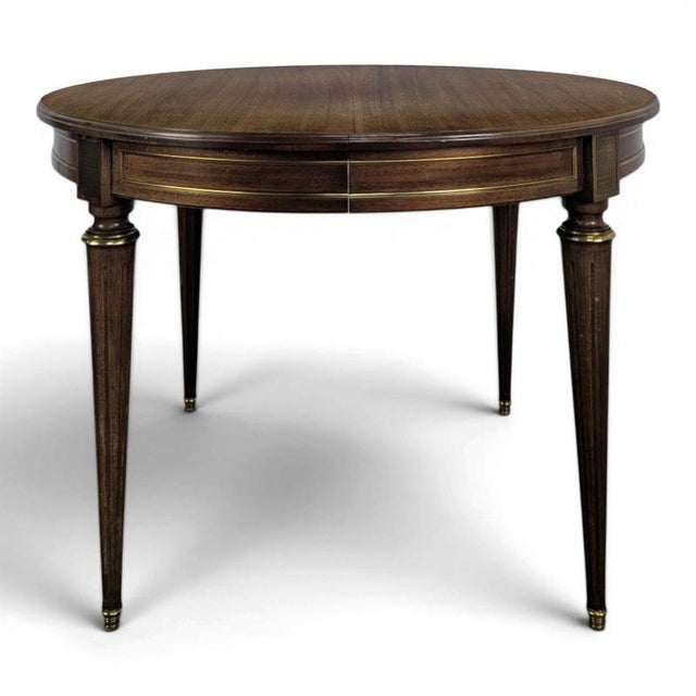 Wood Louis XVI Style Table in Mahogany For Sale - Image 7 of 7