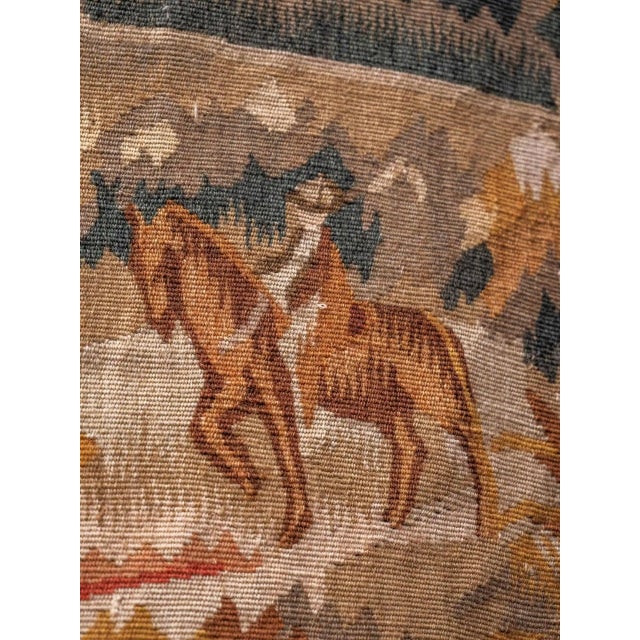 Nobleman on Horseback Gobelin For Sale - Image 4 of 14