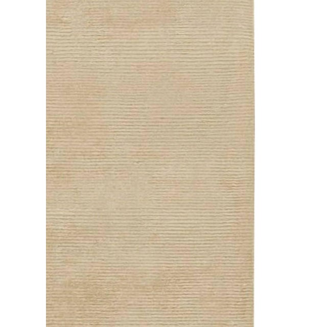Early 21st Century Modern Handwoven Silk Runner in Beige by Doris Leslie Blau For Sale - Image 5 of 5