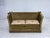 1970s, Danish 2-seater "Spanish" drop arm sofa. Original green furniture velour, springs in the seat cushions. Original...