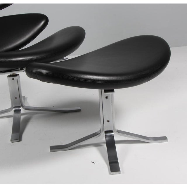 Poul Volther Set of Corona Lounge Chair and Ottoman by Poul M. Volther For Sale - Image 4 of 12