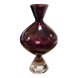 Kjell Blomberg for Gullaskruf Amethyst Vase For Sale