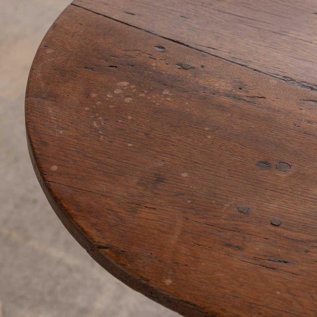 1940s French Wood Pedestal Side Table For Sale - Image 11 of 11