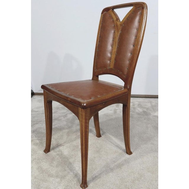 Set of Art Nouveau Walnut Chairs, 1890s For Sale - Image 15 of 18
