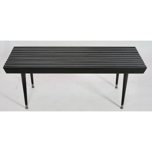 Mid-Century Modern 1960s Mid Century Modern Walnut Slatted Table/Bench in the Style of George Nelson For Sale - Image 3 of 9