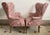 1960s Pair of 1960s Fireside Wingback Chairs Upholstered in Fermoie Fabric For Sale - Image 5 of 12