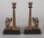 Antique English Egyptian Revival Candlesticks - a Pair For Sale - Image 4 of 9