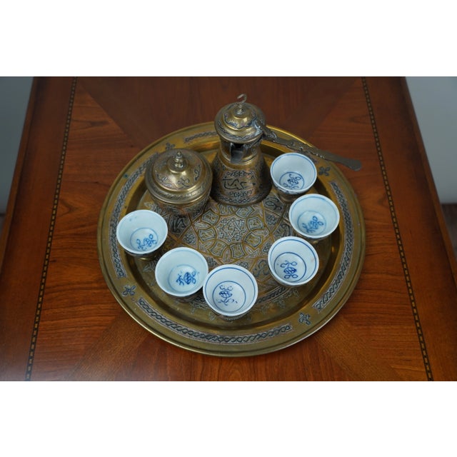 Turkish Antique Turkish Coffee Set- 9 Pieces For Sale - Image 3 of 7