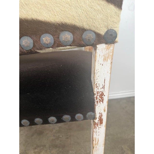 Early 19th Century 19th Century Italian Armchair With Zebra Upholstery For Sale - Image 5 of 9