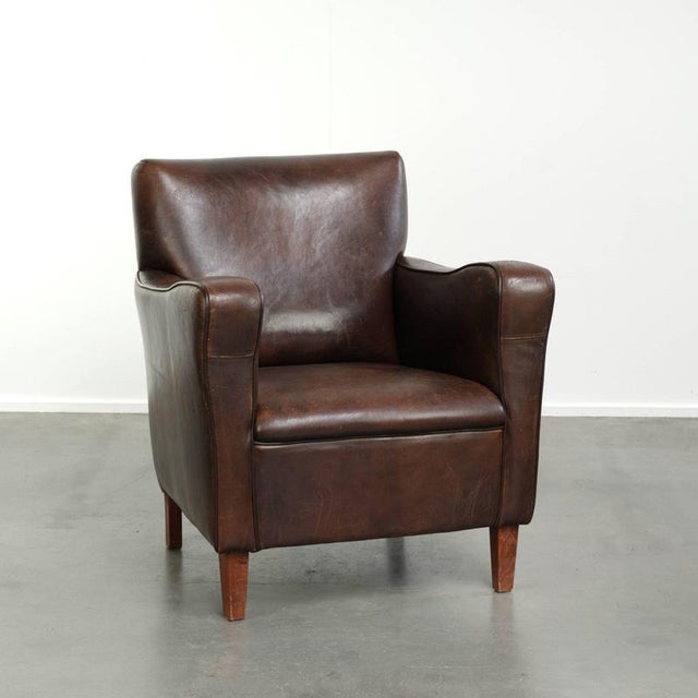 Vintage English Sheepskin Armchair For Sale - Image 13 of 13