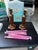 1970s 1970s Country Core Pair of Wooden Candleholders and Pink Candles For Sale - Image 5 of 11