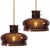 1960s Brown and Bubble Glass Pendant Lights attributed to Carl Fagerlund for Orrefors, 1960s, Set of 2 For Sale - Image 5 of 13