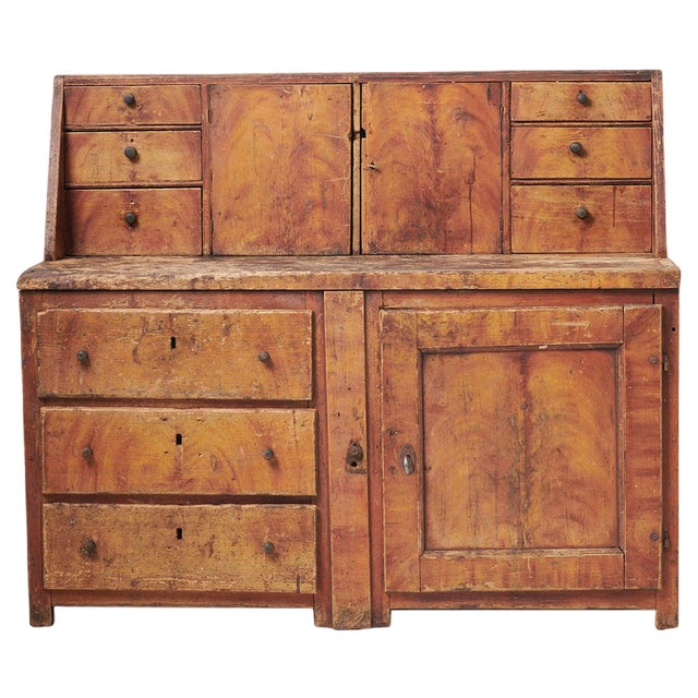 Swedish Folk Art Sideboard For Sale