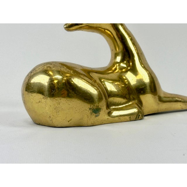 Vintage Brass Gazelle Figurine, 1970s For Sale - Image 3 of 13
