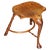 Burr Yew Wood Tripod Stool with Timber Grain For Sale