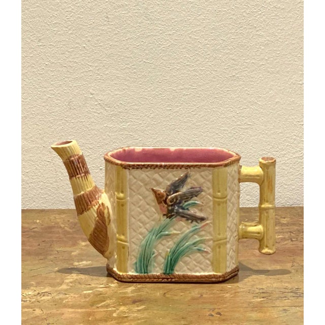Antique Majolica Tea Pot For Sale In San Francisco - Image 6 of 6