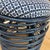 Custom Blue Rattan Stool/Ottoman With Schumacher Fabric Cushion For Sale - Image 4 of 8