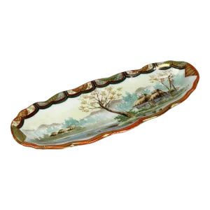 Vintage Noritake Nippon Japanese Hand-Painted Oval Candy Dish
