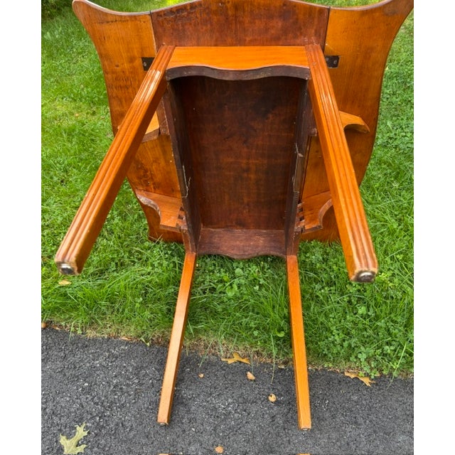 Antique American Maple Pembroke Table With Shaped Leaves and Top C. 1800 For Sale - Image 9 of 10