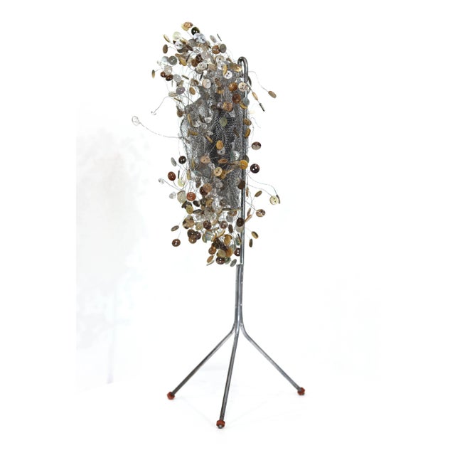 2020s Button Reliquary II - Contemporary Abstract Mixed Media Sculpture for Desk or Table Original Artwork by Atticus Adams For Sale - Image 5 of 9