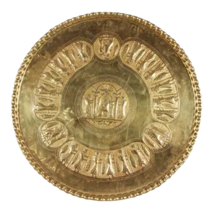 Large Brass Persian Hanging Tray