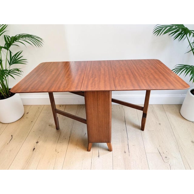 Brown Mid-Century Teak Gate Leg Dining Table Drop Leaf in the style of G Plan, 1970s For Sale - Image 8 of 18