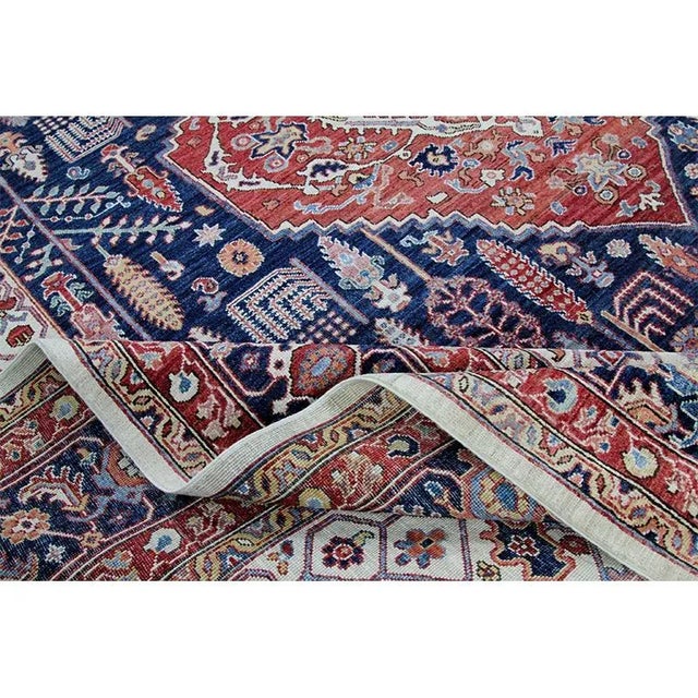Traditional Handwoven Navy Bakhshayesh Style Rug 9'2" X 12'3" For Sale - Image 3 of 12