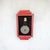Vintage Handmade Asian-Style Faux Bamboo Shadowbox Wall Art With Decorative Gong, Red Frame & Black Velvet, 26” For Sale - Image 4 of 5