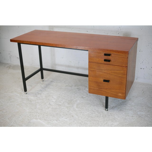 Wood and Steel Desk, France, 1960 For Sale - Image 10 of 18