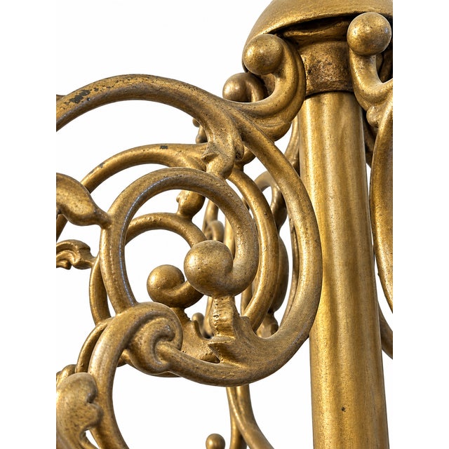 Antique Baroque / Victorian Style Bronze Ornate Coat Rack & Umbrella Holder For Sale - Image 4 of 5